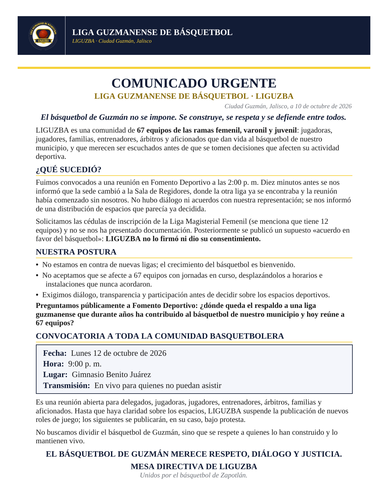 Rol COMUNICADO